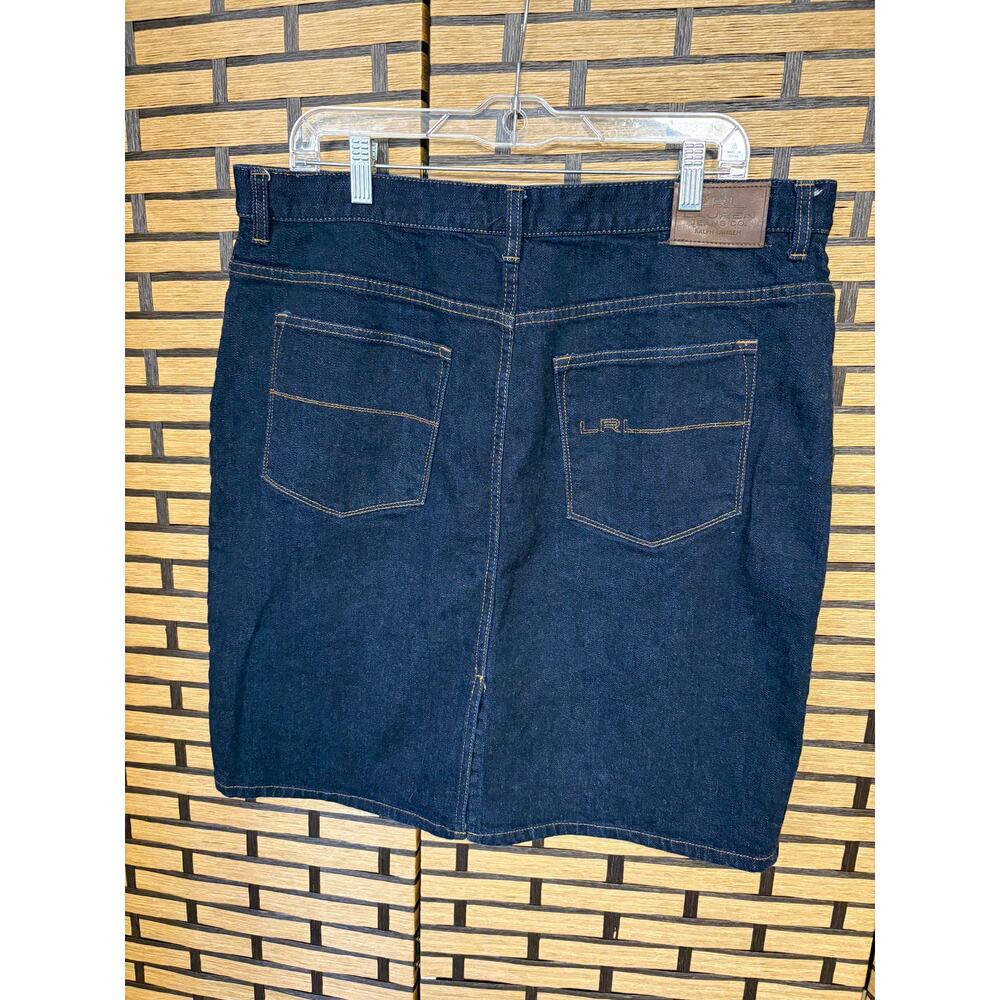 Ralph Lauren Lauren Jeans Co. Darkwash‎ Denim Skirt Size 16